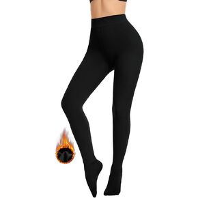 Opaque Fleece Lined Tights Women Warm Footed Pantyhose Thermal Thick Tights for Winter