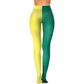 Two Tone Pantyhose Creative Pantyhose Stockings Mardi Gras Tights Novelty Thigh High Stockings Carnival Party Supplies