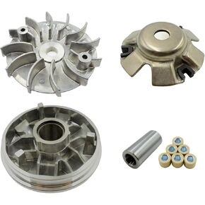 GY6 150cc Performance Clutch Variator kits CVT for GY6 125cc And 150cc 52QMI/157QMJ Engine Front Clutch Fit for Scooter Moped ATV and Go kart(14 Gram Rollers).