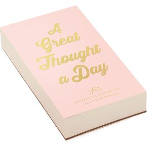 Eccolo Inspirational Quotes Thick Note Pad, "A Thought a Day" List Pad with 365 Inspirational Quotes for Notes, Memos - A Year of Positive Thinking, To Do List Notepad (Off-White, 4.5-x-8 Inches) in Kuwait