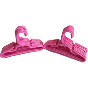 Doll Hangers-Set of 24 Plastic Hangers Pink for 18 Inch Doll Clothes