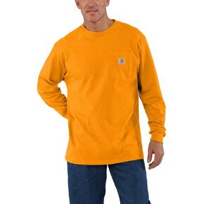 Carhartt Men's Loose Fit Heavyweight Long-Sleeve Pocket T-Shirt, Rust Heather