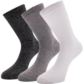 Women's Glitter Sparkle Shiny Novelty Crew Socks 3 Pairs