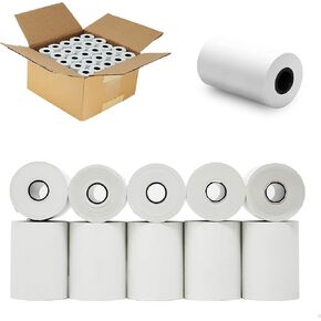 (100 Rolls) 2 1/4 x 85' Thermal Paper 50 Rolls Receipt Paper for First Data fd130 Verifone Vx510 Vx570 FD50 T4220 VX610 VX810 VX820 - Bpa Free Nayelish