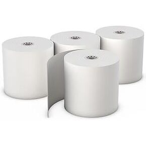 AmerCare 3 1/8 Inches x 273 Feet White Thermal Register Rolls with 7/16 Inch ID Core, Case of 50