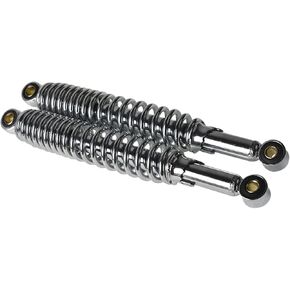 Chrome Eye to Eye Shocks 335mm (13 1/8inch) Replacement for Honda S65 CL CT70 XL75 CL90 CT90 CM90 S90 CM91 CT110 Silver