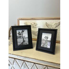 Gold Picture Frames 4x6, Brass Floating Frame Glass Metal w/Stand Base, Photo Display for Home Wedding Office Tabletop Shelf