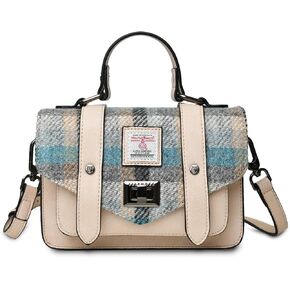 Harris Tweed Mini Satchel, Islander Tartan, Small