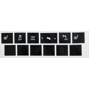 Car Heated Seat Traction Button Repair Sticker Decal Set for Jeep Cherokee Commander Car Interior Seat Heating Switch Stickers, Black