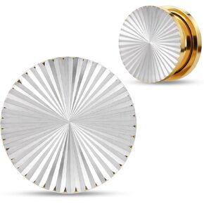 COOEAR Screw Stainless Steel Ear Gauges for Plugs and Tunnels Piercing Expander, Update Hot Design Stretcher.