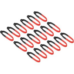 PATIKIL Anti-Lost Silicone Rubber Rings 18 Pcs Joint Holder Ring Multipurpose Adjustable Anti-Slip Band Holder Replacement O Ring for Insert Badge Pen Lanyard Keychain Leash, Clear