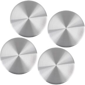ACROPIX 50mm Silver Tone Car Wheel Center Hub Caps Sticker Emblem Badge 4pcs Car Parts
