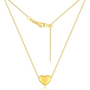 Dainty Initial Necklaces for Women | Heart Pendant Gifts for Women | Adjustable Size