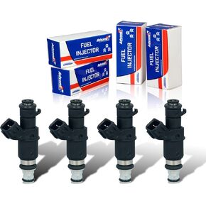8-holes Fuel Injectors Compatible with HONDA ELEMENT/ACCORD/CR-V, ACURA RSX 16450-RAA-A01 FJ484 (set of 4)