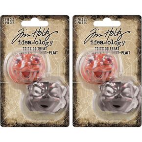 Idea-ology Tim Holtz Idea-Ology 2023 Halloween Trick or Treat - Vintage Style Jack-O-Lanterns - Bundle of Two Packages