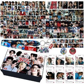 KPOPBP Stray Kids ATE Album Merch Gift Box Set Kpop Merchandise 55 PCS Photocards,95 PCS Stickers, Keychian Lanyards Gift for SKZ Boys and Girls
