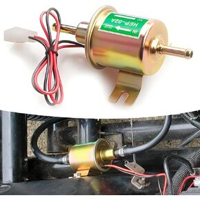 1 PC Auto 3 Psi-5 Psi Fuel Pump, 5.66" x 3.42" 12V Low Pressure Piston Heavy Duty Fuel Supply Transfer Pump, Replacement Parts, Suitable for Cars Motorcycles Carburetors Lawn Mowers (Gold)