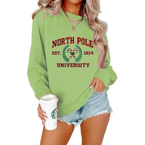 Christmas North Pole University Sweatshirt: Christmas Sweater Christmas Candy Sweater Hoodie