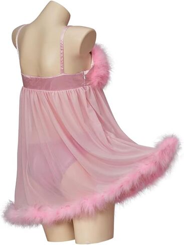 VintageCos Fembot Costume Mesh Short Suspender Dress Sexy Negligees for Women Adult in Kuwait