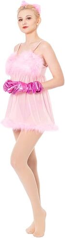 VintageCos Fembot Costume Mesh Short Suspender Dress Sexy Negligees for Women Adult in Kuwait