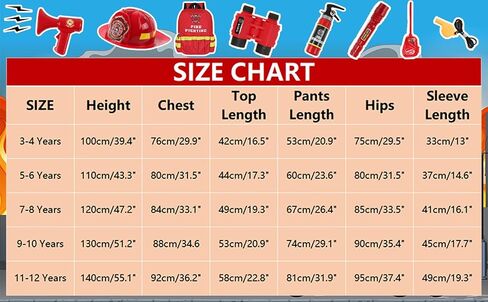 Kids Firefighter Costume 15 Pcs Fireman Dress-up Toy Set Toddler Halloween Costumes Boy Fire Fighter Hat with Gear Bag in Saudi Arabia