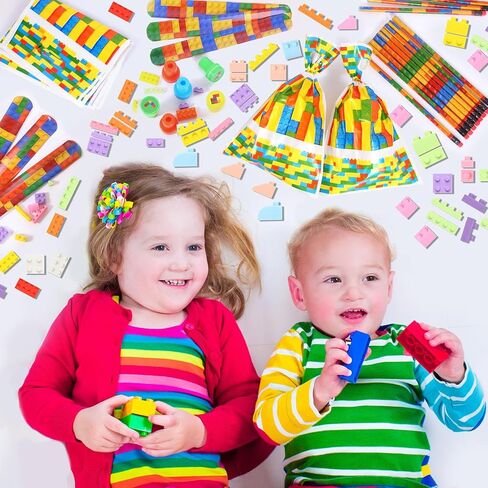 Kolewo4ever 320 قطعة بناء كتلة السائبة: بناء كتلة قلم رصاص ممحاة صفعة أساور طوابع علاج أكياس للفصول الدراسية هدية ألعاب جوائز مكافأة جوائز أحداث الكرنفال in Kuwait