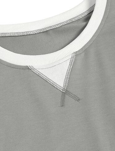 ZAFUL المرأة البلوز قمم المتضخم - Crewneck Sideslit كم طويل سترة صوفية ملابس المعلم 2024 in Saudi Arabia