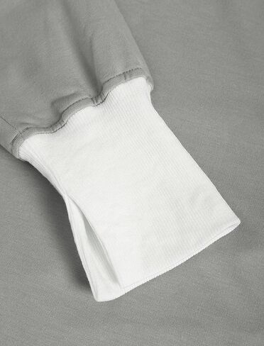 ZAFUL المرأة البلوز قمم المتضخم - Crewneck Sideslit كم طويل سترة صوفية ملابس المعلم 2024 in Saudi Arabia