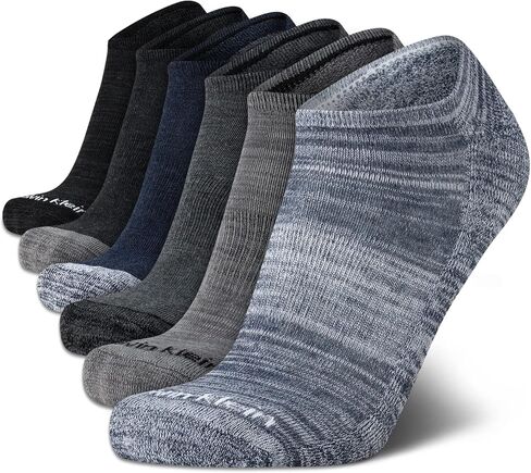 Calvin Klein Men's No Show Socks - 6 Pack Breathable Cushioned Low Cut Socks - Lightweight Ankle Socks for Men (Size: 7-12) in Saudi Arabia