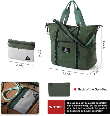 Lightweight Travel Bag for Men&Women Waterproof Overnight Bag With Removable Strap,Luggage Bag with Trolley Sleeve in Saudi Arabia
