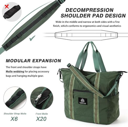 Lightweight Travel Bag for Men&Women Waterproof Overnight Bag With Removable Strap,Luggage Bag with Trolley Sleeve in Saudi Arabia