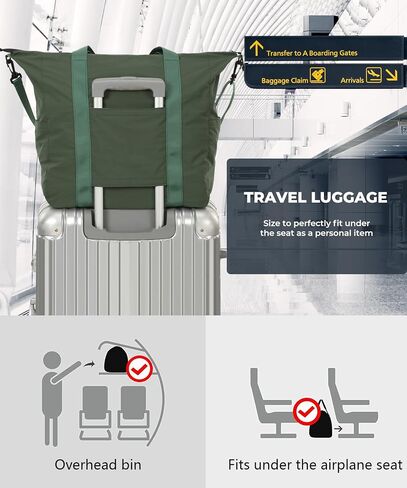 Lightweight Travel Bag for Men&Women Waterproof Overnight Bag With Removable Strap,Luggage Bag with Trolley Sleeve in Saudi Arabia