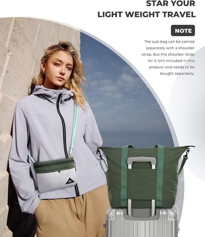 Lightweight Travel Bag for Men&Women Waterproof Overnight Bag With Removable Strap,Luggage Bag with Trolley Sleeve in Saudi Arabia