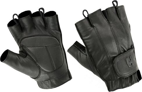 Hugger Men's Water Resistant Gel-Padded Palm Fingerless Motorcycle Gloves in Saudi Arabia