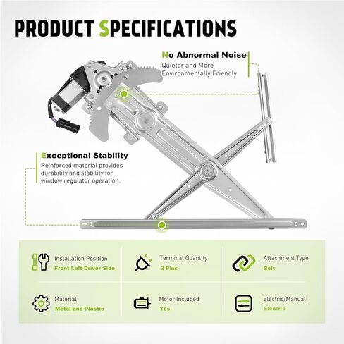 Front Passenger Side Power Window Regulator with Motor (2 Pins) Fit for 2004-2012 Chevrolet Colorado GMC Canyon, 2007-2008 Isuzu I-280 I-350 2006 I-290 I-370, 741-015 in Saudi Arabia