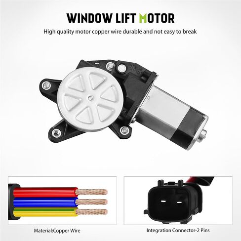 Front Passenger Side Power Window Regulator with Motor (2 Pins) Fit for 2004-2012 Chevrolet Colorado GMC Canyon, 2007-2008 Isuzu I-280 I-350 2006 I-290 I-370, 741-015 in Saudi Arabia