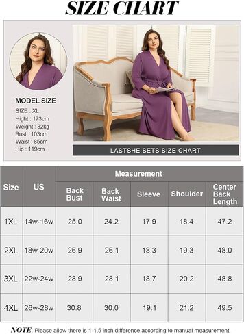 Plus Size Women Robe Long Knit Kimono Lightweight Soft Robes Casual Sleepwear Bathrobe Loungewear in Saudi Arabia