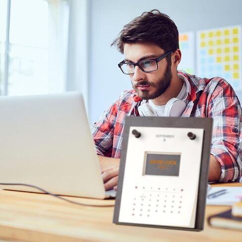 تقويم مكتب 2025، تقويم ديكور مكتب خشبي لمدة 12 شهرًا من يناير 2025 إلى ديسمبر 2025، تقويم سطح المكتب 7 بوصة × 8 بوصة للمعلمين والطلاب والفصول الدراسية وديكور المزرعة الريفية in Saudi Arabia