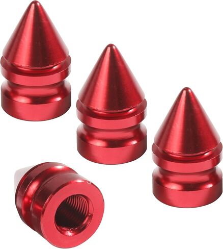 4PCS Tire Valve Caps,Car Accessories Valve Stem Caps,Dustproof Tire Stem Caps,Pointed Valve Stem Caps,Universal Car Tire Caps,Tire Air Cap,Fit for Cars Trucks Motorcycles SUVs Bikes (Multicolor) in Saudi Arabia