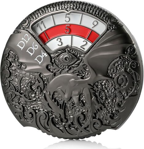 DND Spinner Metal Dice Set DNDND 7-in-1 Spinner D&D Dice Set with Luxurious Gift Box for Dungeons and Dragon and Tabletop Game (Silver with Red) in Kuwait