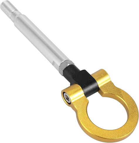 X AUTOHAUX Gold Tone Aluminum Alloy Front Bumper Trailer Ring Eye Towing Tow Hook Screw for Subaru Impreza WRX BRZ in Saudi Arabia