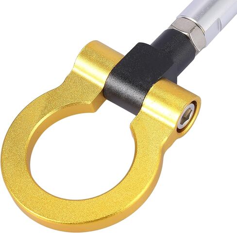 X AUTOHAUX Gold Tone Aluminum Alloy Front Bumper Trailer Ring Eye Towing Tow Hook Screw for Subaru Impreza WRX BRZ in Saudi Arabia