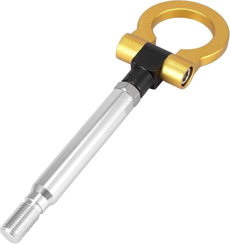 X AUTOHAUX Gold Tone Aluminum Alloy Front Bumper Trailer Ring Eye Towing Tow Hook Screw for Subaru Impreza WRX BRZ in Saudi Arabia