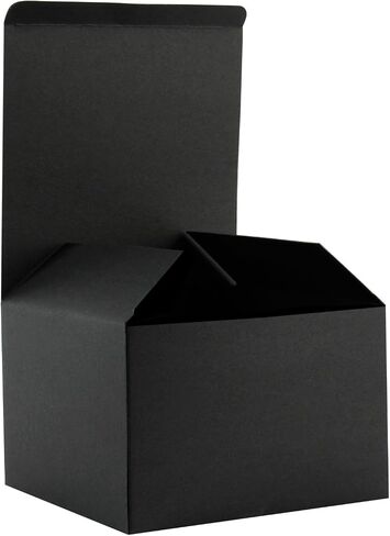 RUSPEPA Recycled Cardboard Gift Boxes - 9"X 4.5"X 4.5" - Decorative Favor Box with Lids for Gifts, Party, Wedding - 30 Pack - Black in Saudi Arabia