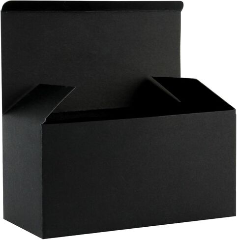RUSPEPA Recycled Cardboard Gift Boxes - 9"X 4.5"X 4.5" - Decorative Favor Box with Lids for Gifts, Party, Wedding - 30 Pack - Black in Saudi Arabia