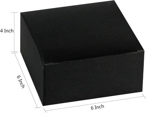 RUSPEPA Recycled Cardboard Gift Boxes - 9"X 4.5"X 4.5" - Decorative Favor Box with Lids for Gifts, Party, Wedding - 30 Pack - Black in Saudi Arabia