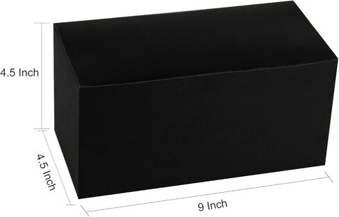 RUSPEPA Recycled Cardboard Gift Boxes - 9"X 4.5"X 4.5" - Decorative Favor Box with Lids for Gifts, Party, Wedding - 30 Pack - Black in Saudi Arabia