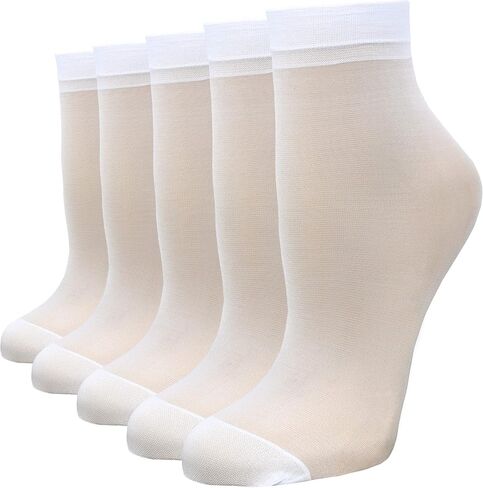 10 Pairs Women's Soft Pantyhose Sheer Ankle High Socks Hosiery in Kuwait