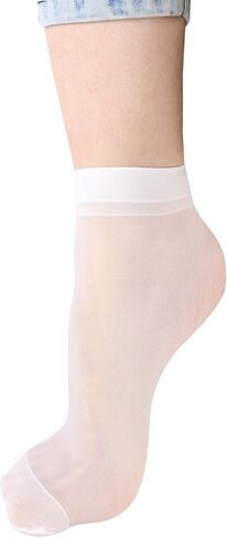 10 Pairs Women's Soft Pantyhose Sheer Ankle High Socks Hosiery in Kuwait