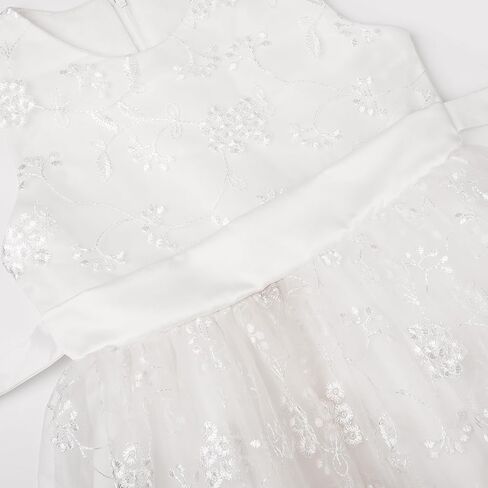 Uhnice Flower Girl Embroidered Dress Sleeveless Lace Ball Gown Formal Princess Dress for Wedding Birthday Party in Saudi Arabia
